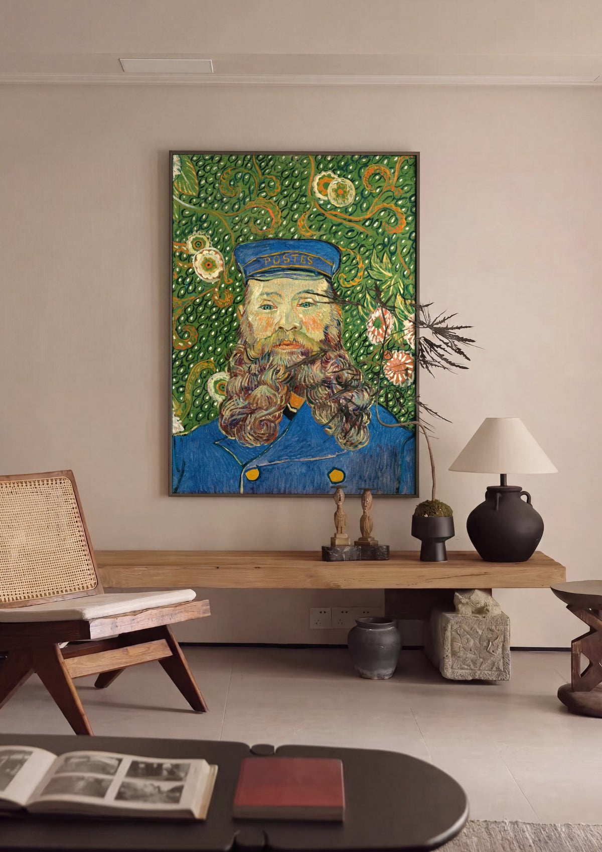 Quadro Decorativo Retrato de Joseph Roulin - Van Gogh | quadro emoldurado na parede