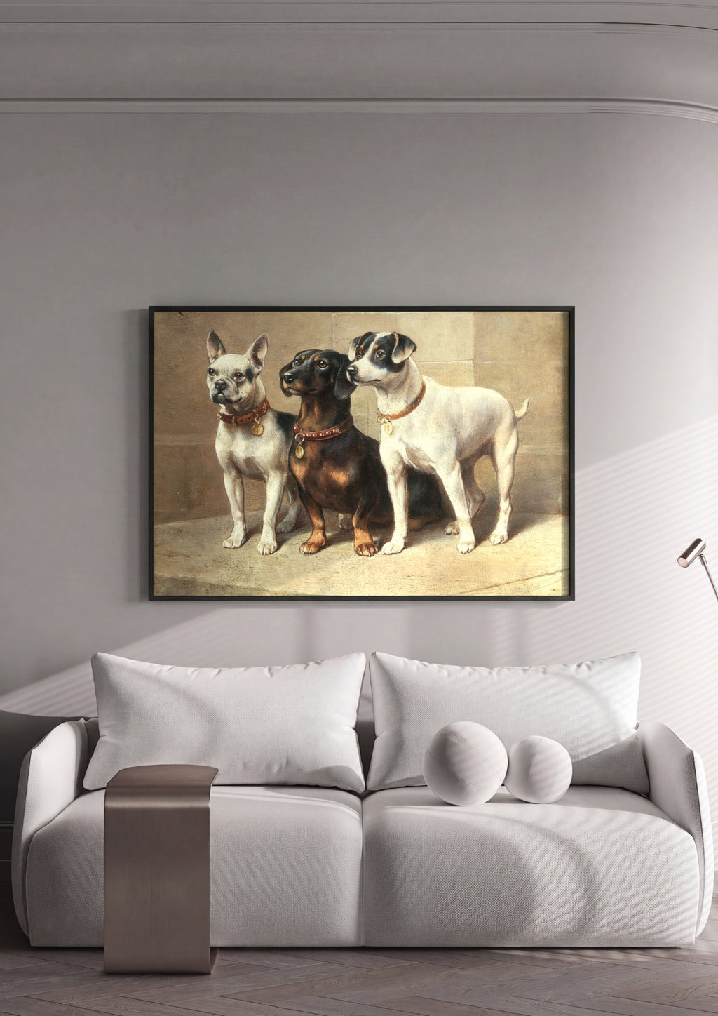 Quadro Decorativo Cães de Companhia - Carl Reichert | quadro emoldurado na parede