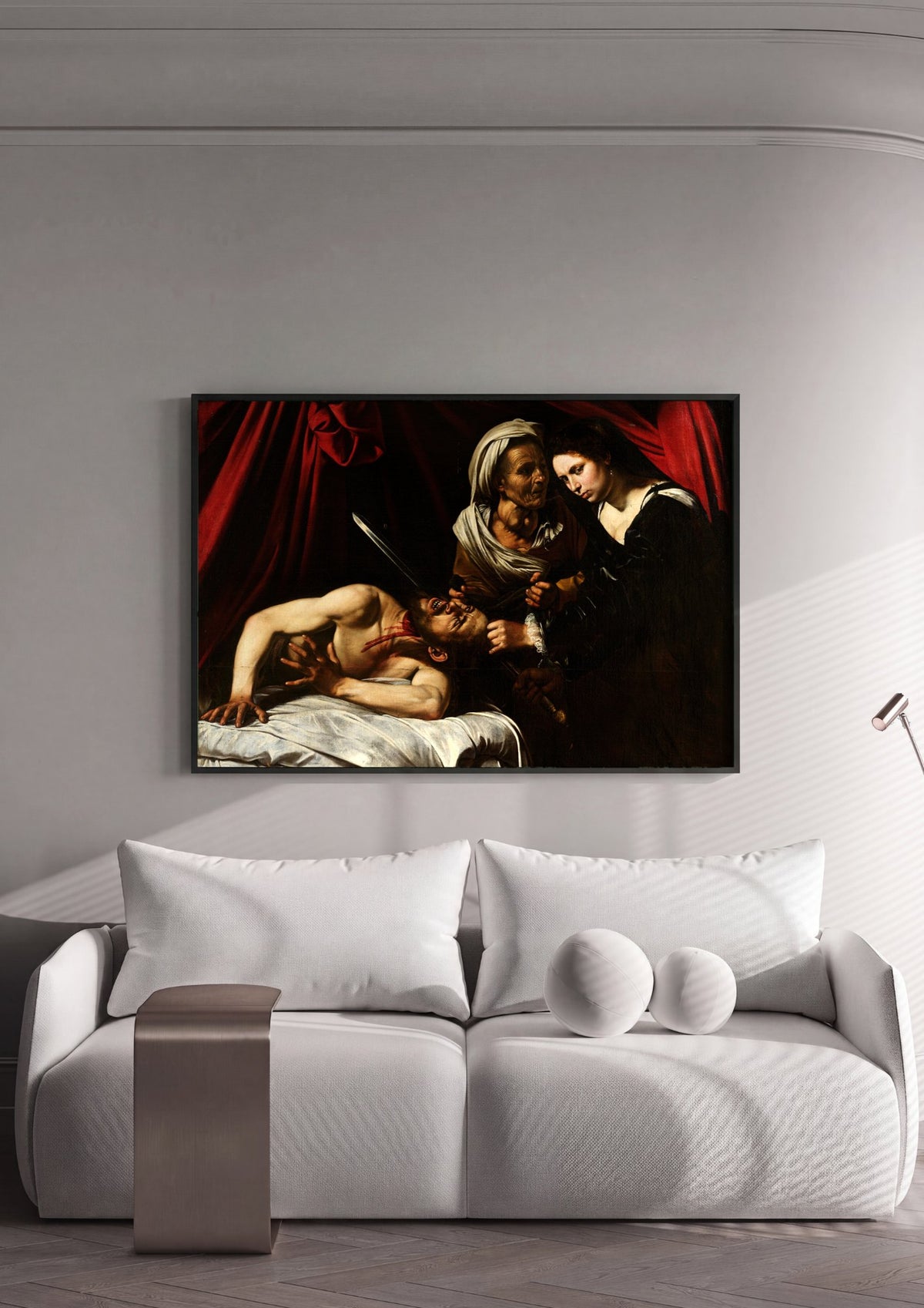 Quadro Decorativo 'Judite Decapitando Holofernes' - Caravaggio | quadro emoldurado na parede
