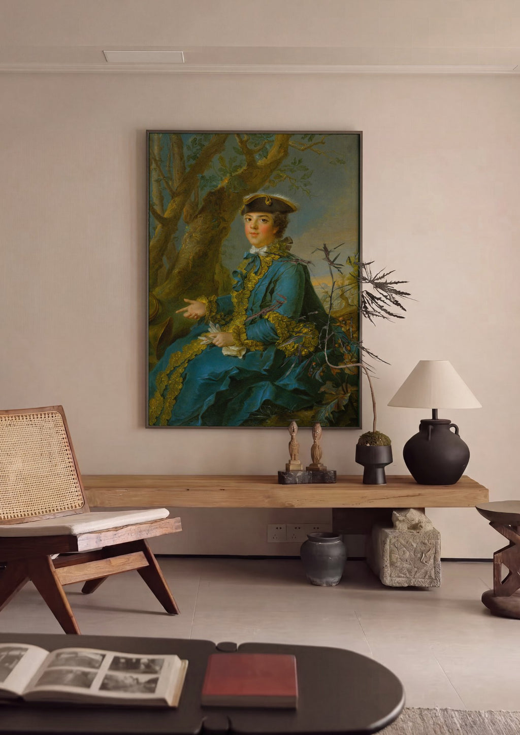 Quadro Decorativo Retrato de Jovem Cavalheiro - Jean Marc Nattier | quadro emoldurado na parede