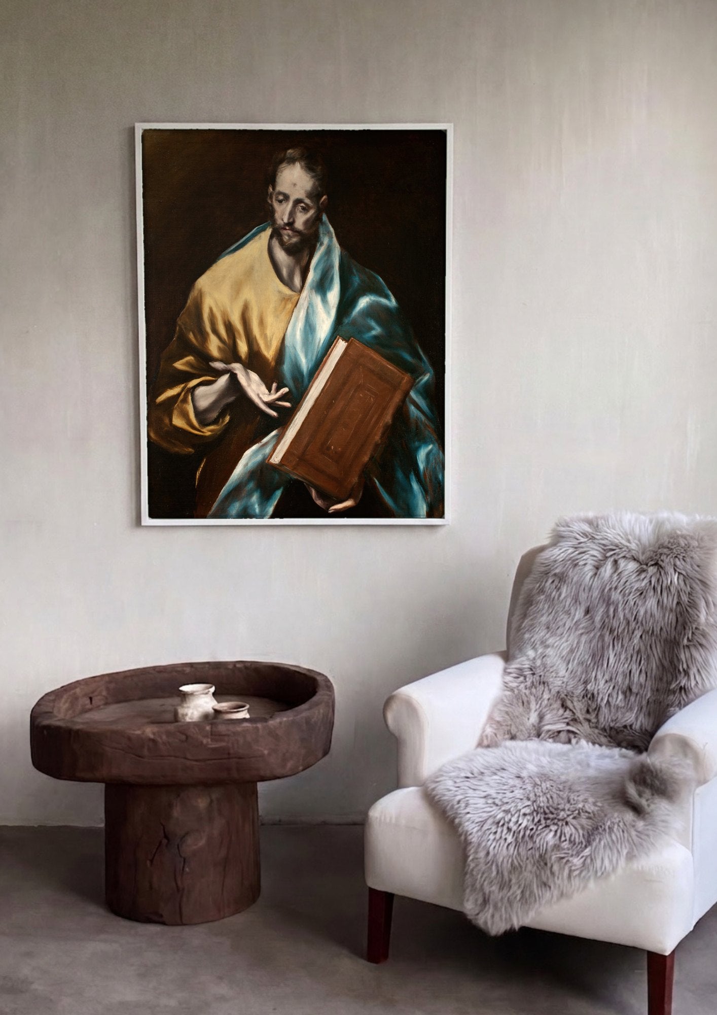 Quadro Decorativo Apóstolo com Livro - El Greco | quadro emoldurado na parede