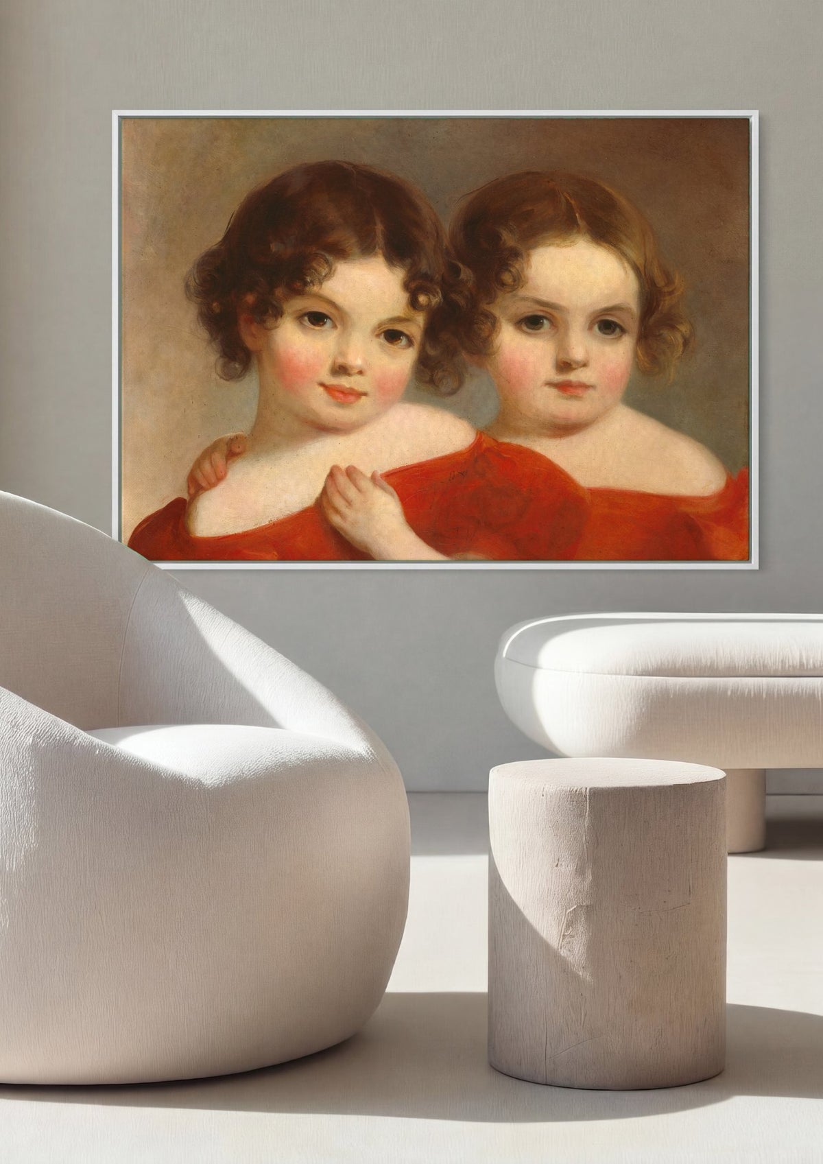 Quadro Decorativo 'As Meninas' - Thomas Sully | quadro emoldurado na parede