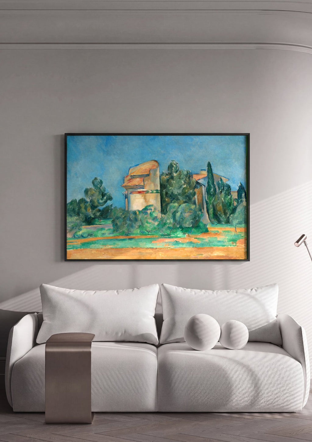 Quadro Decorativo Campo Provençal - Paul Cézanne em ambiente decorado