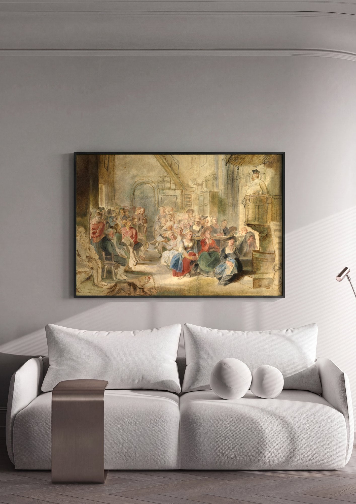Quadro Decorativo A Pregação – Peter Paul Rubens | quadro emoldurado na parede