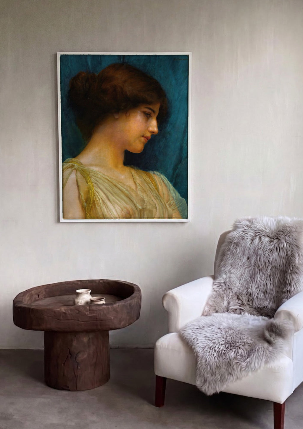 Quadro Decorativo A Young Girl - John William Godward | quadro emoldurado na parede