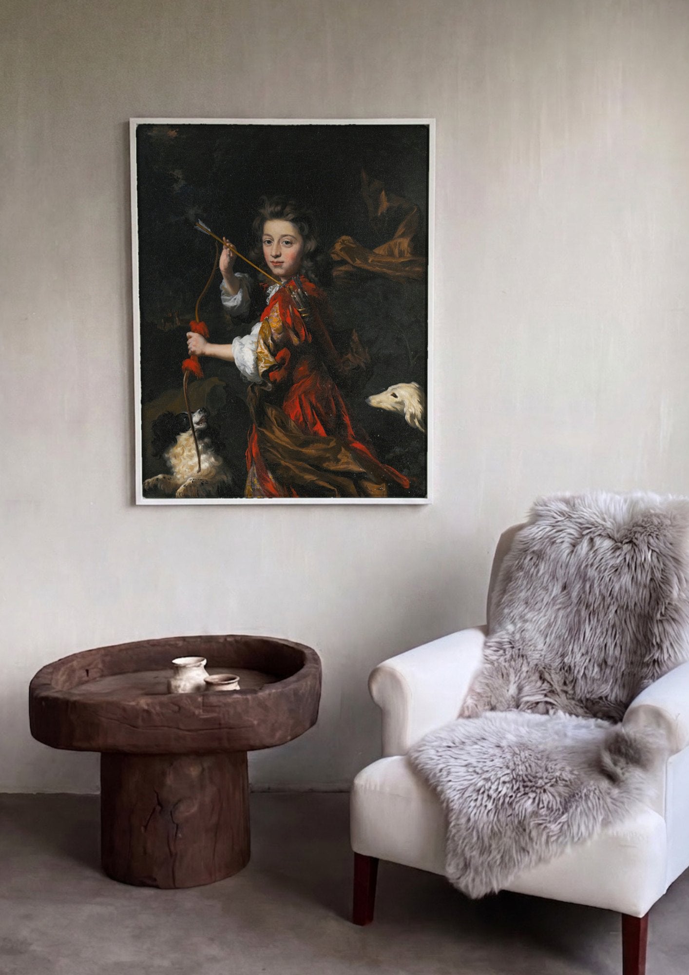 Quadro Decorativo Criança Caçadora - Nicolaes Maes | quadro emoldurado na parede