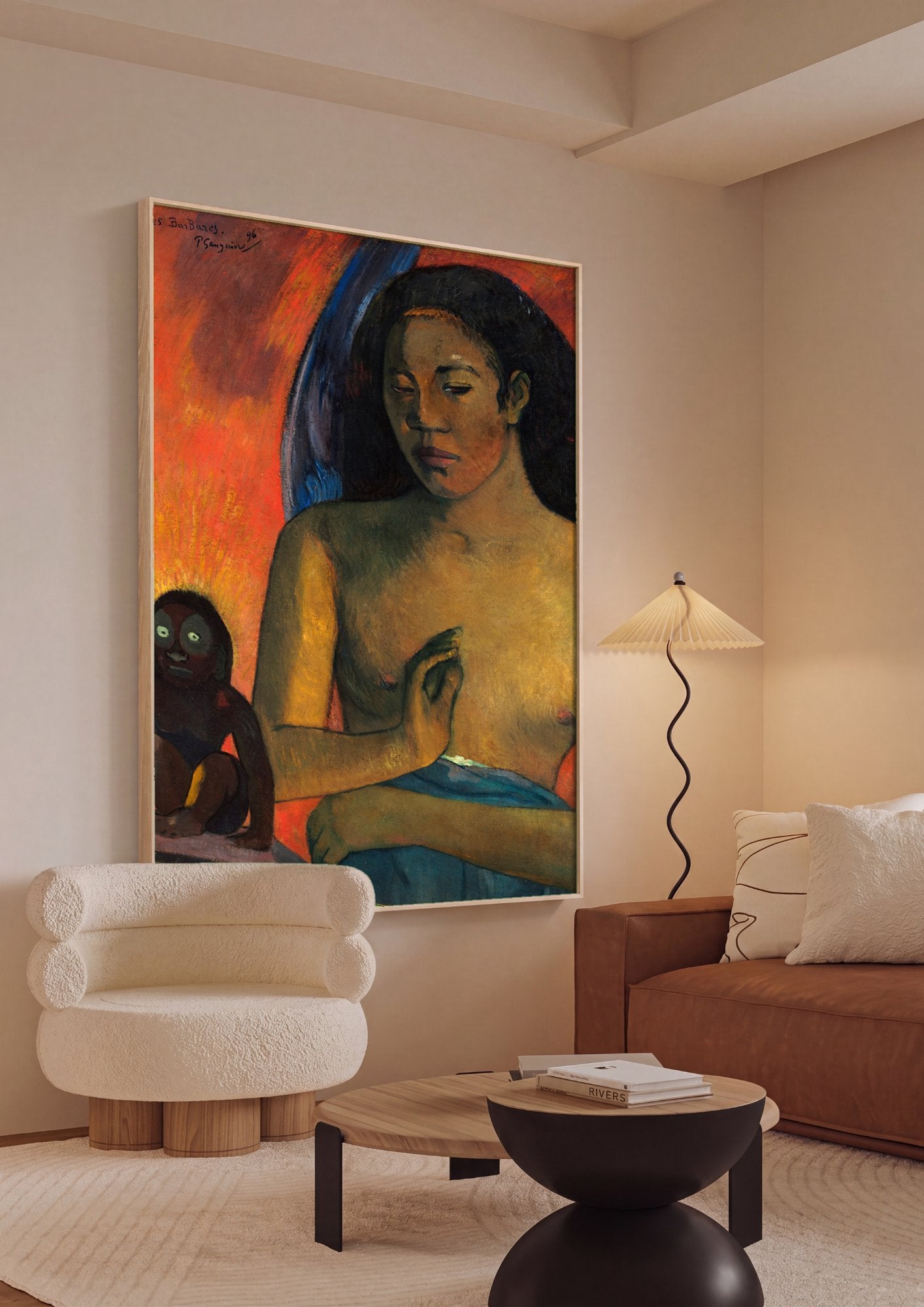 Quadro Decorativo Poèmes Barbares - Paul Gauguin em ambiente decorado