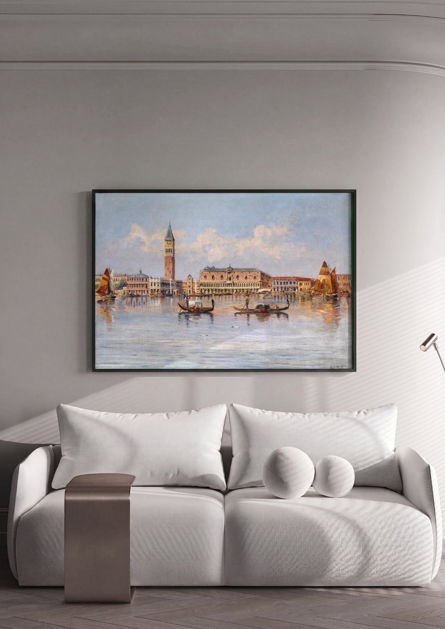 Quadro Decorativo Vista de Veneza - Karl Kaufmann em ambiente decorado