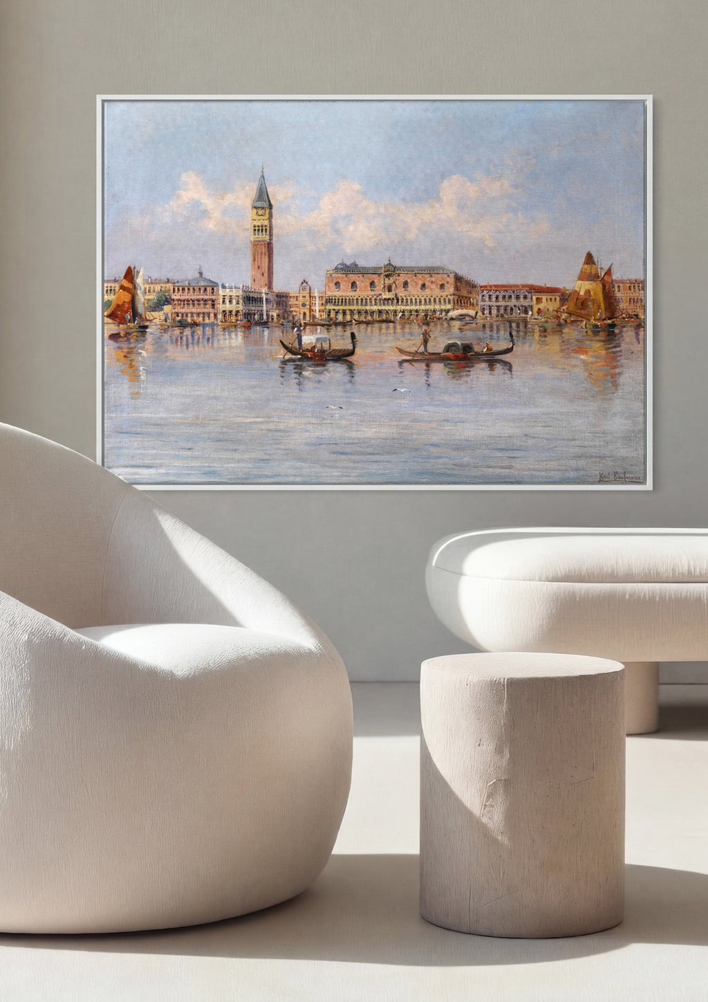 Quadro Decorativo Vista de Veneza - Karl Kaufmann em ambiente decorado