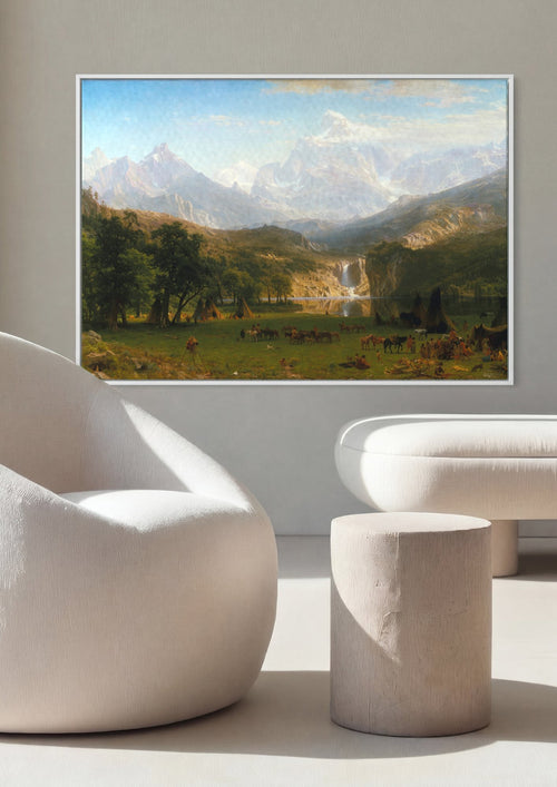Quadro Decorativo 'The Rocky Mountains, Lander's Peak' - Albert Bierstadt em ambiente decorado