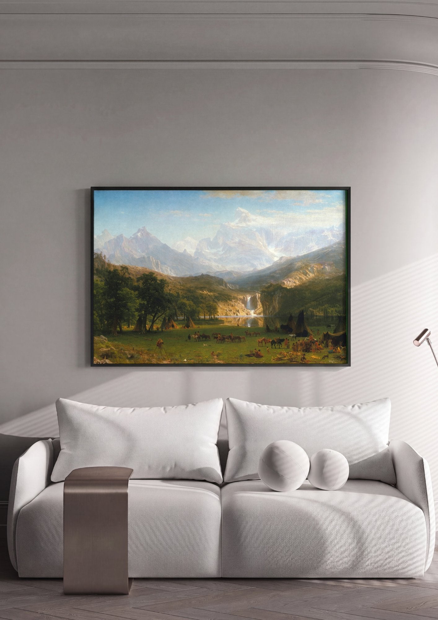 Quadro Decorativo 'The Rocky Mountains, Lander's Peak' - Albert Bierstadt em ambiente decorado