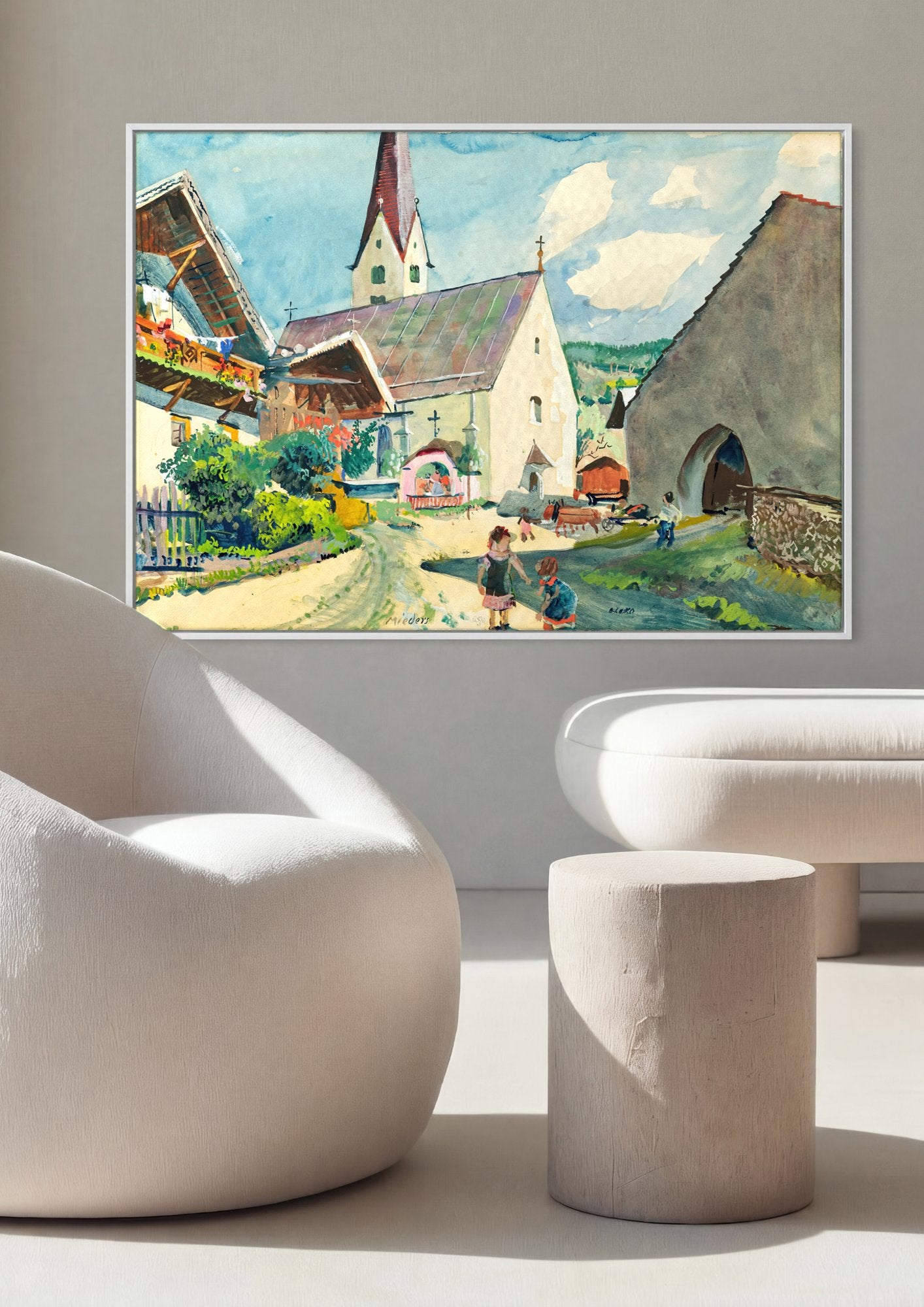 Quadro Decorativo Mieders, Tirol - Oskar Laske em ambiente decorado
