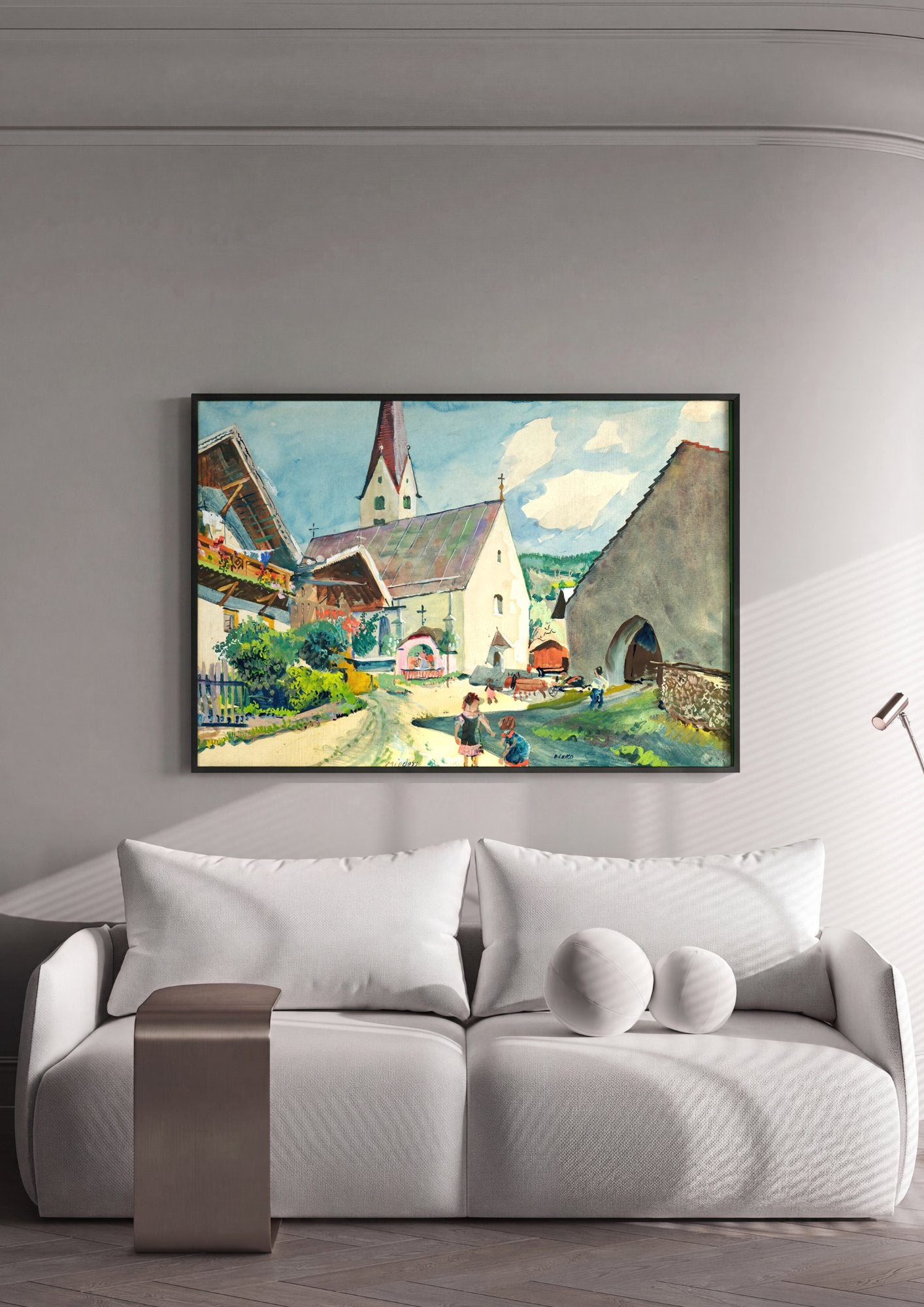 Quadro Decorativo Mieders, Tirol - Oskar Laske em ambiente decorado