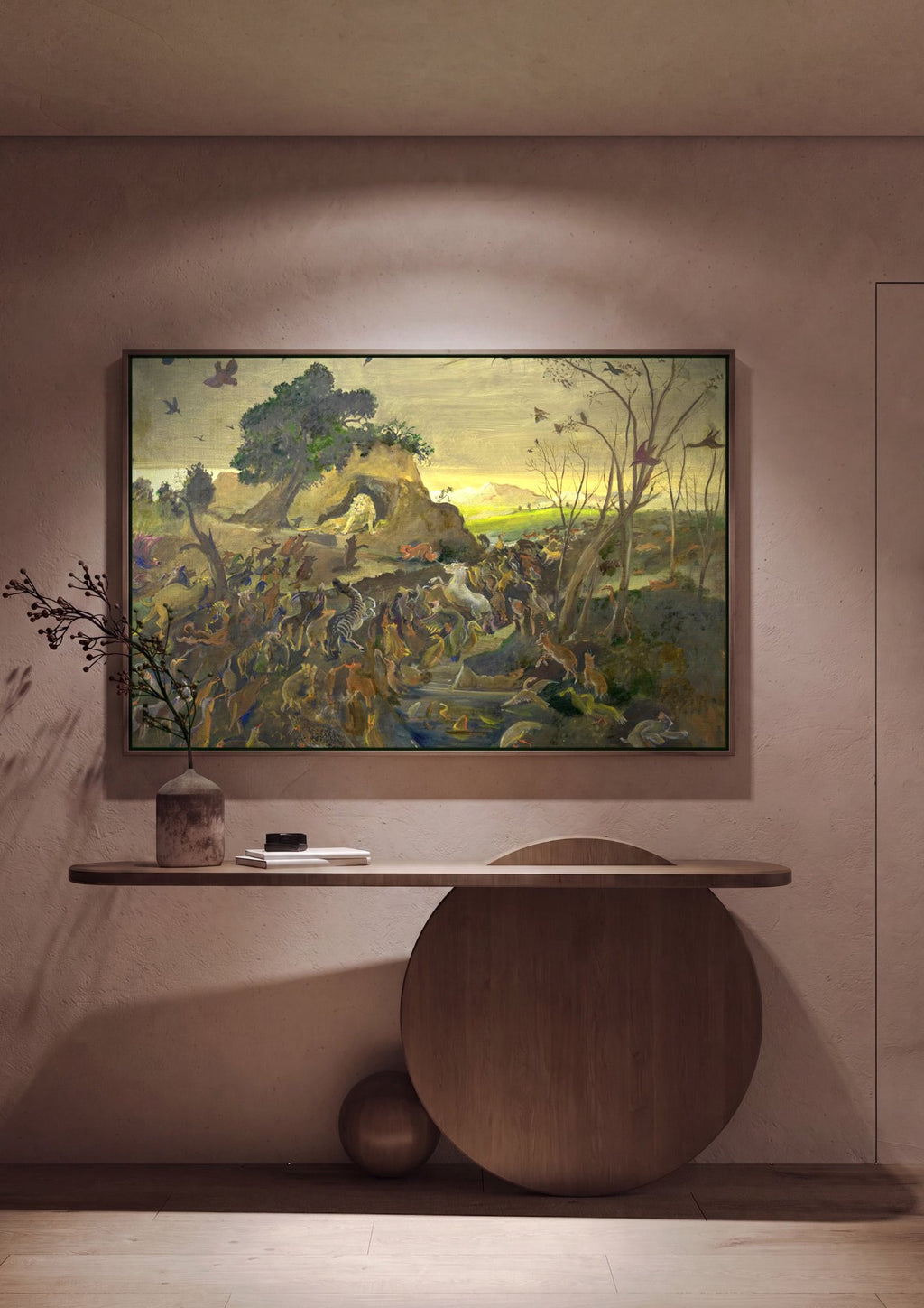 Quadro Decorativo A Arca de Noé - Oskar Laske em ambiente decorado