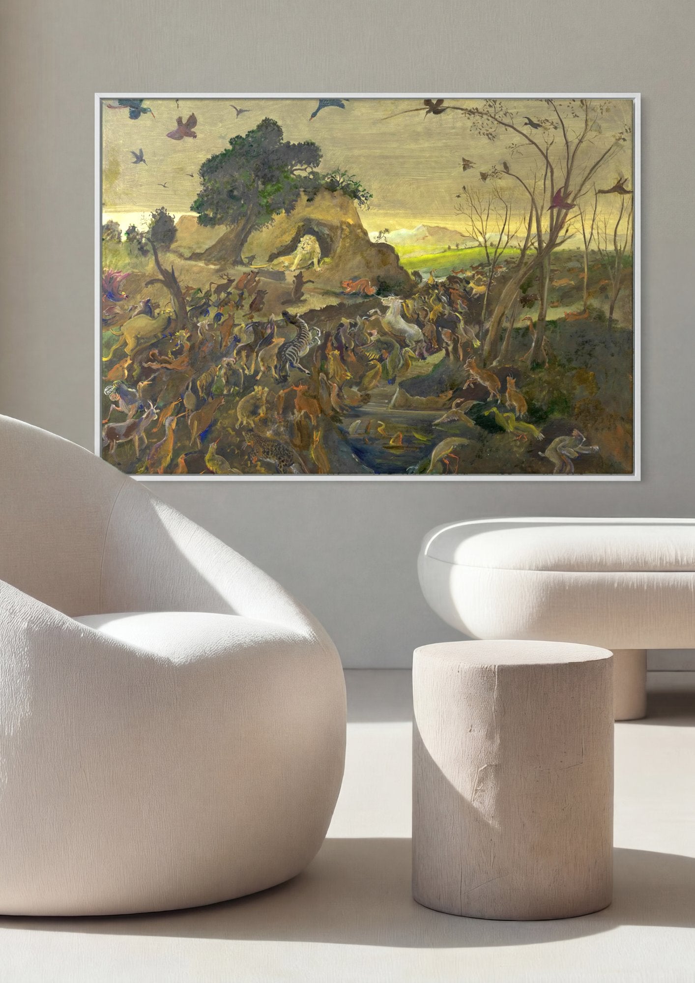 Quadro Decorativo A Arca de Noé - Oskar Laske em ambiente decorado