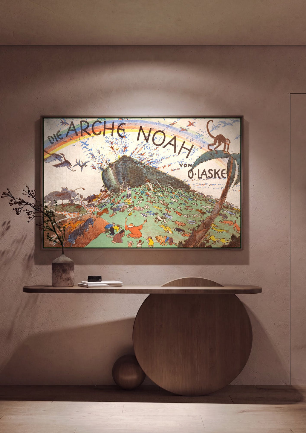 Quadro Decorativo A Arca de Noé - Oskar Laske em ambiente decorado