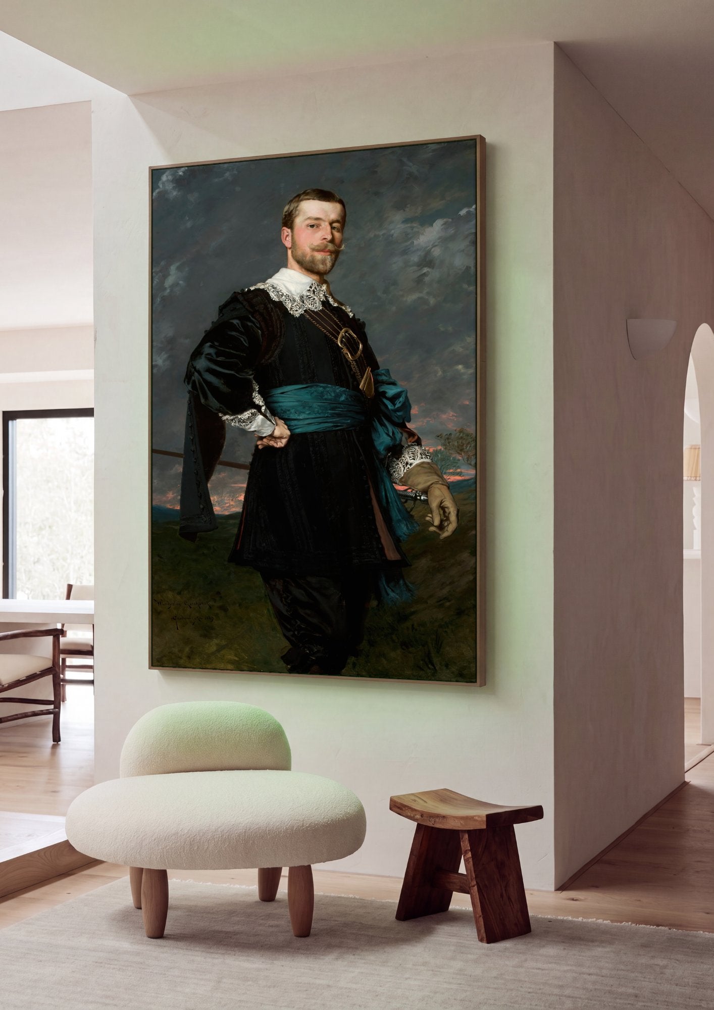 Quadro Decorativo Retrato Masculino - Wladyslaw Czachorski em ambiente decorado