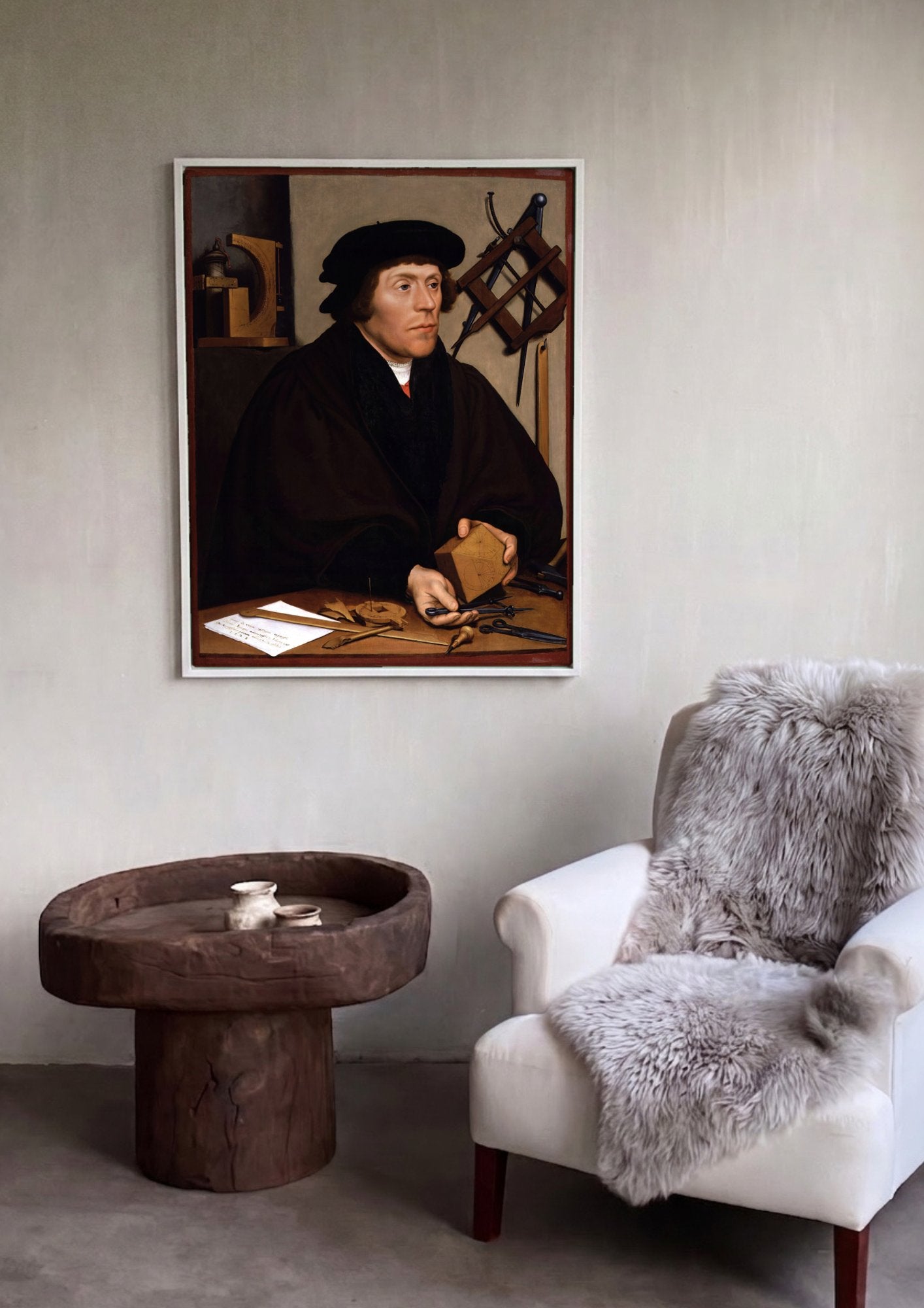 Quadro Decorativo O Astrônomo - Hans Holbein em ambiente decorado