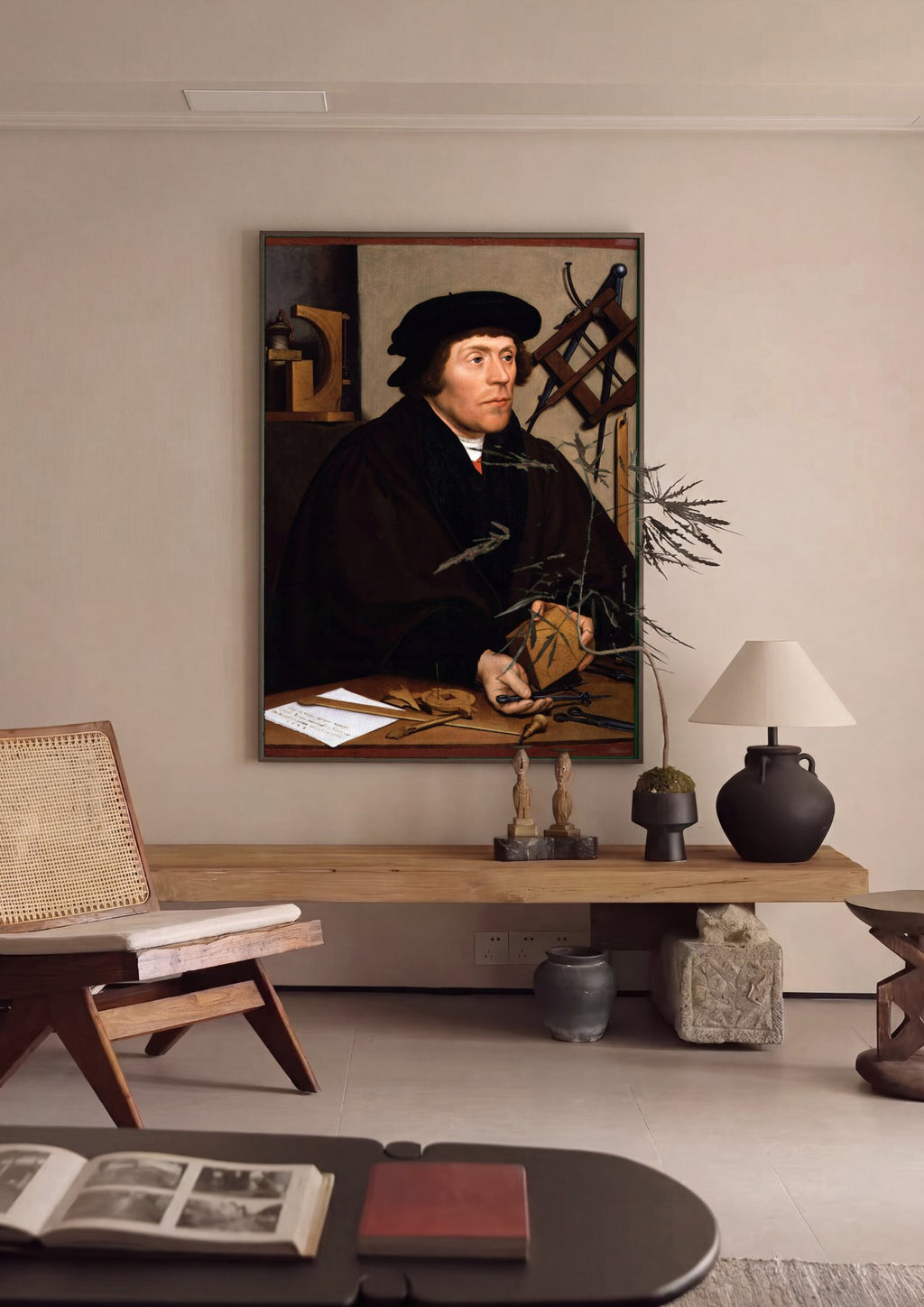 Quadro Decorativo O Astrônomo - Hans Holbein em ambiente decorado