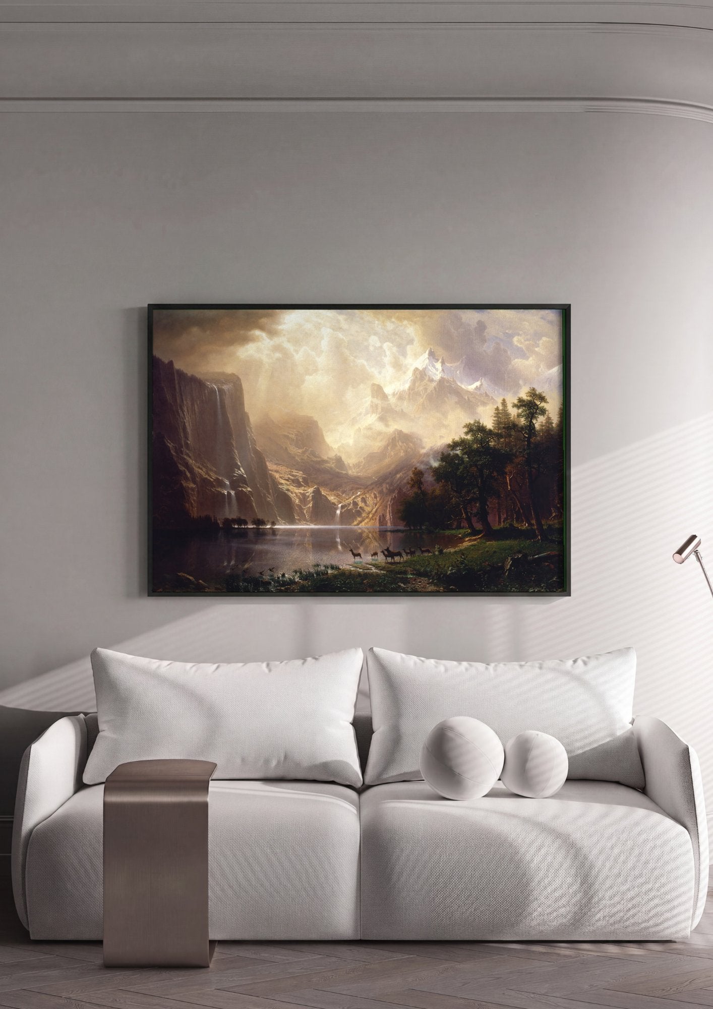 Quadro Decorativo Vale Deslumbrante - Albert Bierstadt em ambiente decorado