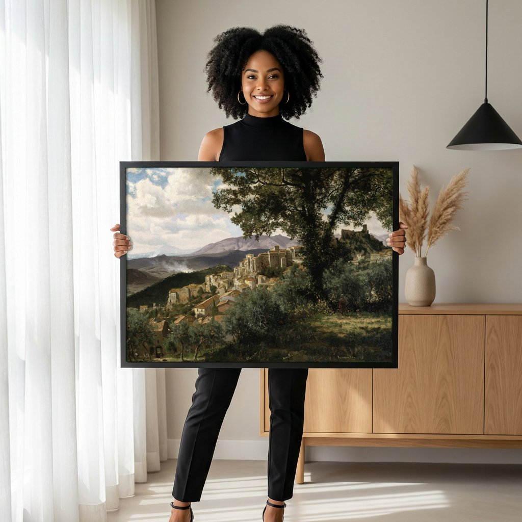 Quadro Decorativo Roccantica, Itália - Albert Bierstadt com modelo em ambiente
