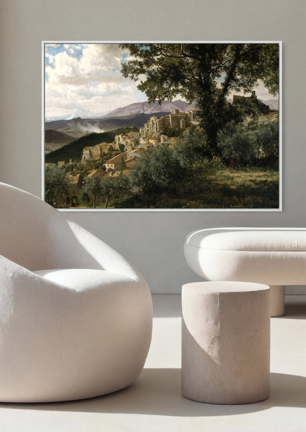 Quadro Decorativo Roccantica, Itália - Albert Bierstadt em ambiente decorado