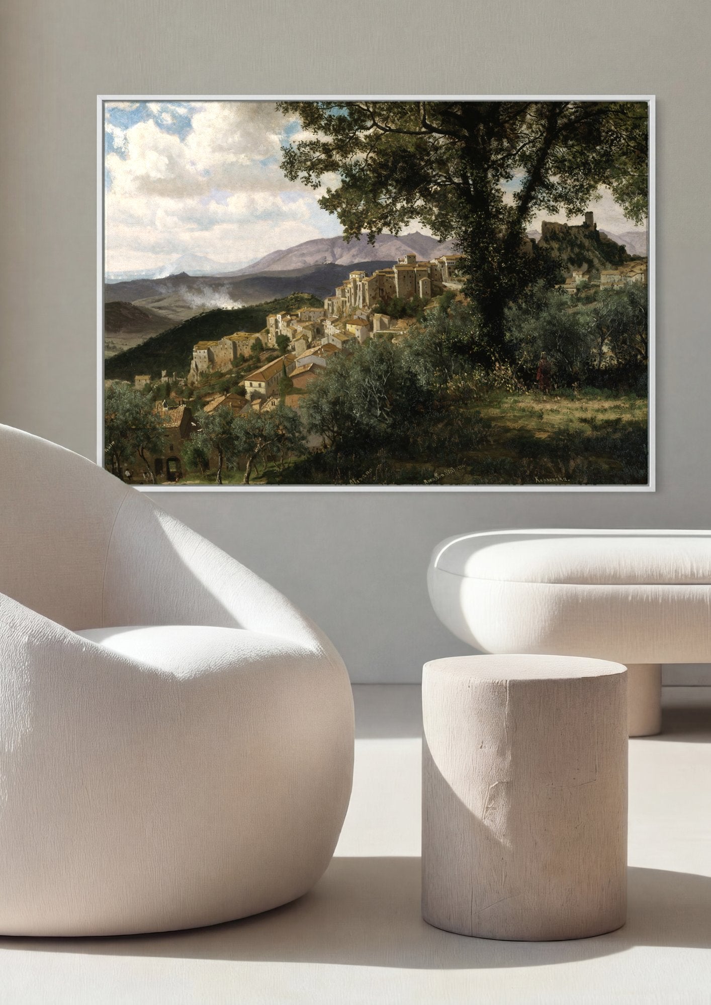 Quadro Decorativo Roccantica, Itália - Albert Bierstadt em ambiente decorado