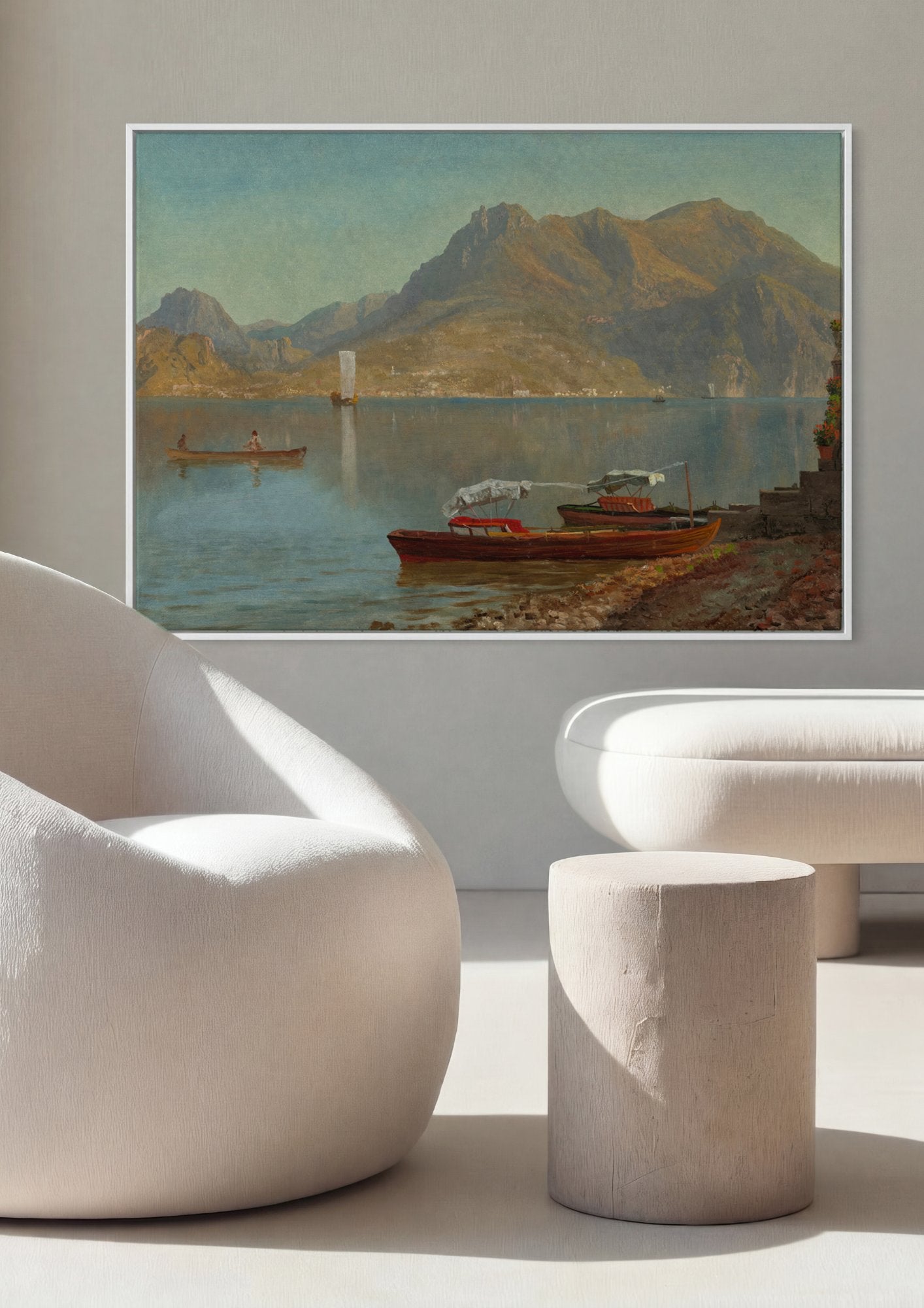 Quadro Decorativo Paisagem Lacustre - Albert Bierstadt em ambiente decorado