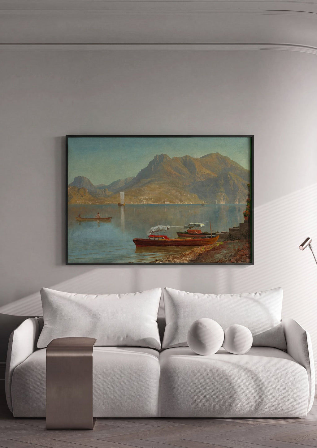 Quadro Decorativo Paisagem Lacustre - Albert Bierstadt em ambiente decorado