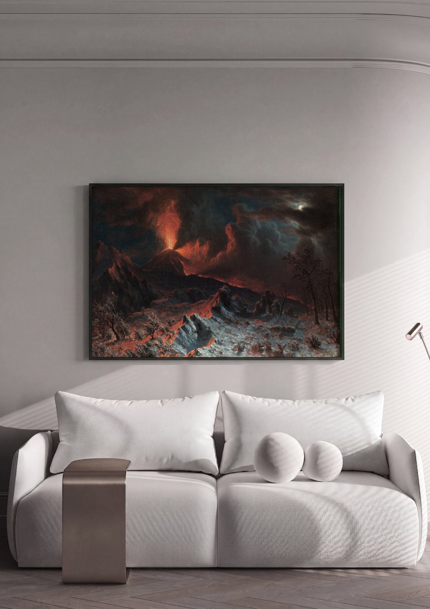 Quadro Decorativo Erupção Vulcânica - Albert Bierstadt em ambiente decorado