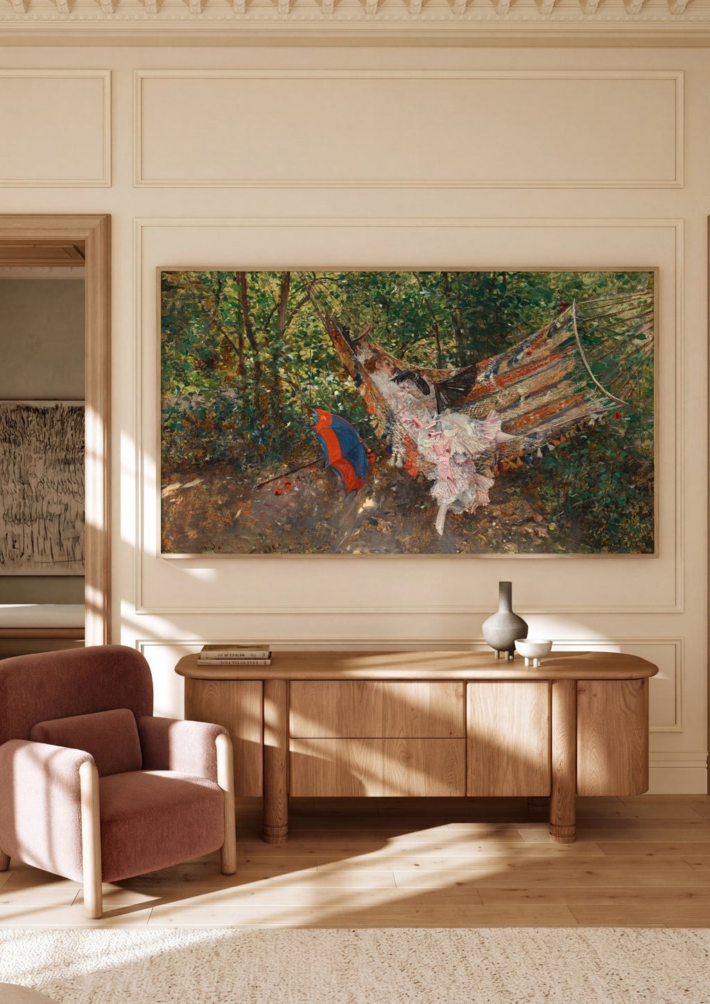 Quadro Decorativo A Sesta - Giovanni Boldini em ambiente decorado