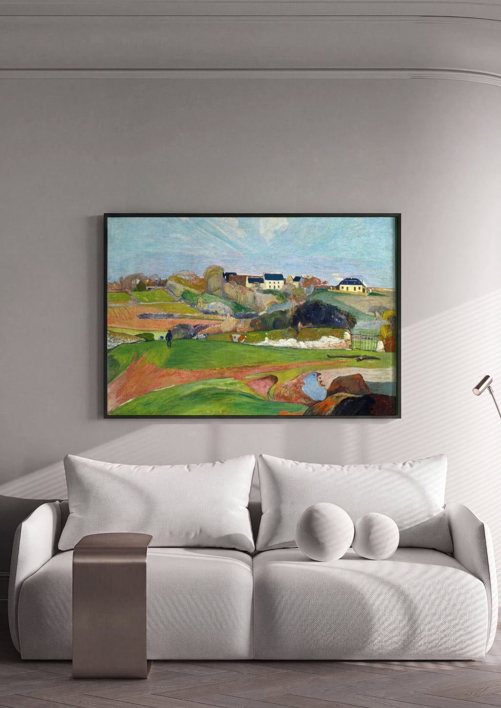 Quadro Decorativo A Fazenda de Le Pouldu - Paul Gauguin em ambiente decorado