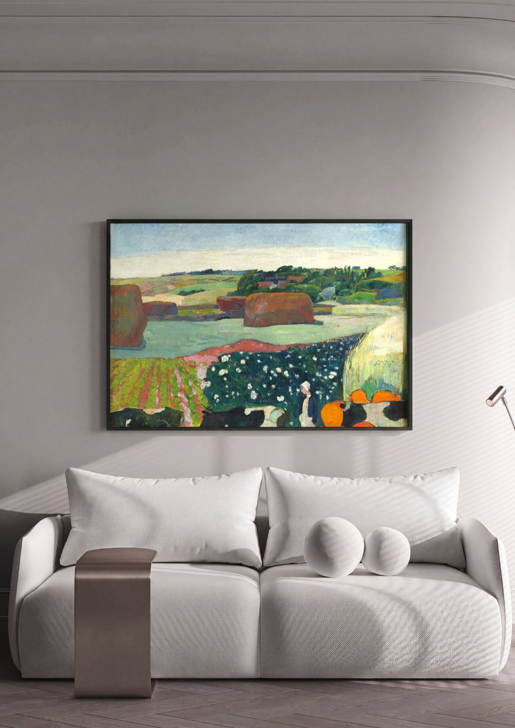 Quadro Decorativo A Fazenda de Le Pouldu - Paul Gauguin em ambiente decorado