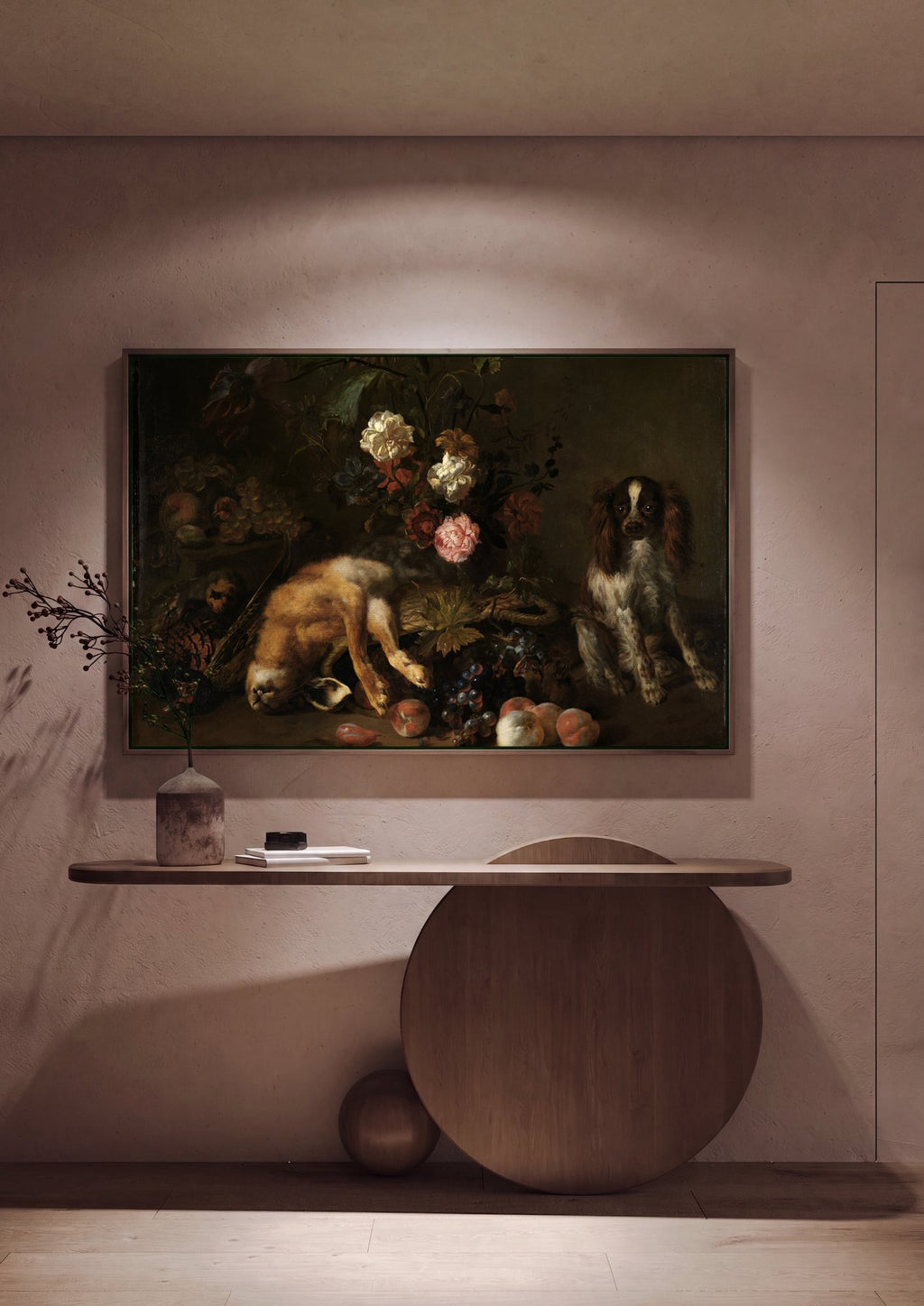 Quadro Decorativo Natureza Morta com Lebre - Largillière em ambiente decorado