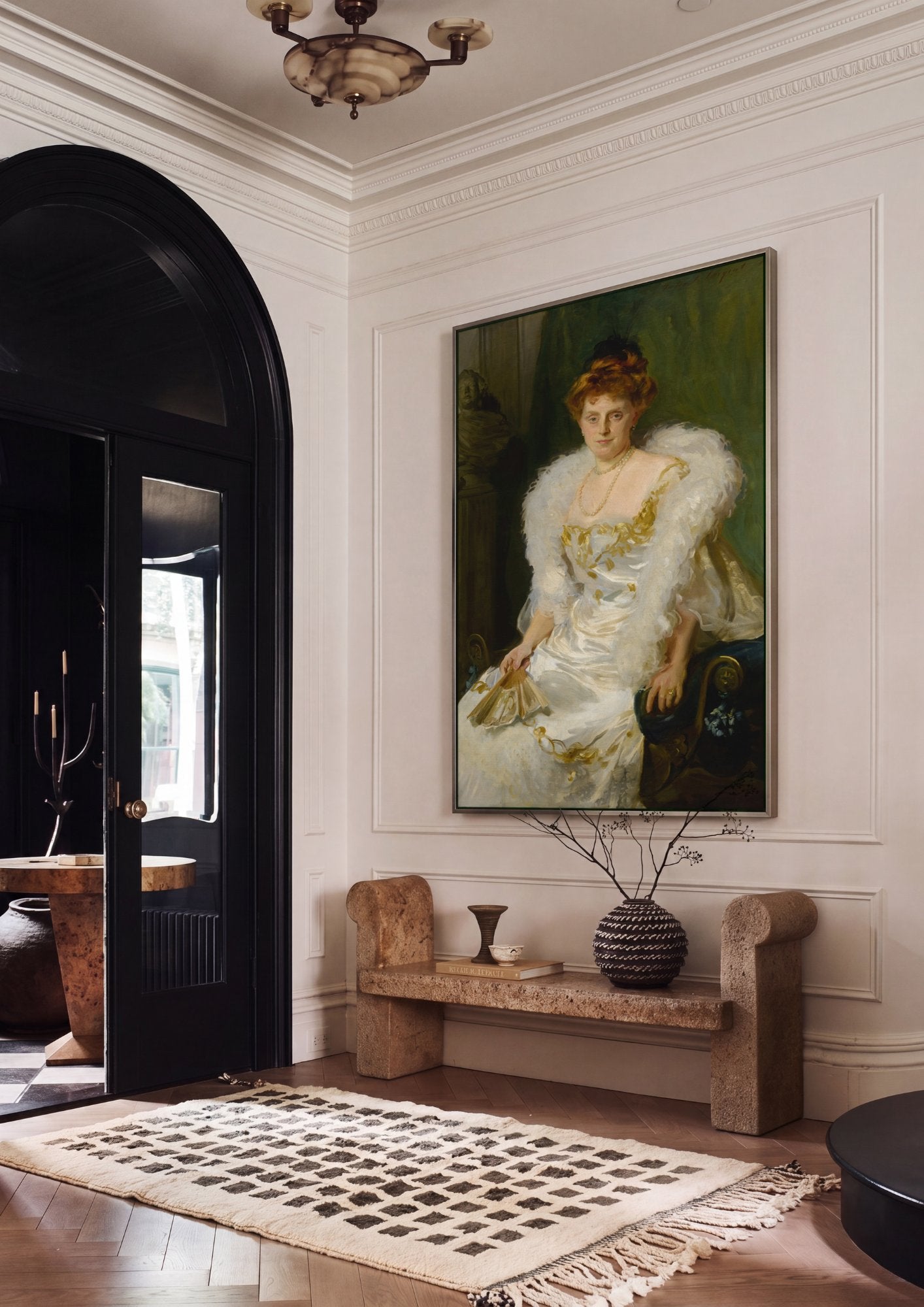 Quadro Decorativo Retrato de Mulher Elegante - John S. Sargent em ambiente decorado