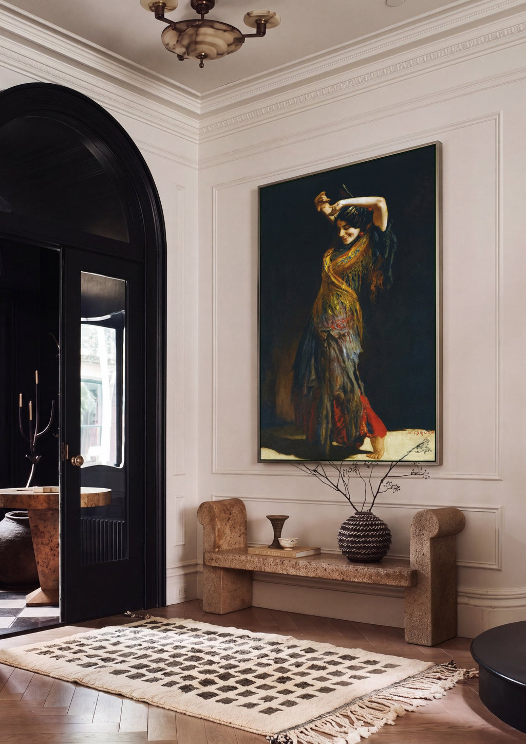 Quadro Decorativo A Dançarina Cigana – Leopold Schmutzler em ambiente decorado