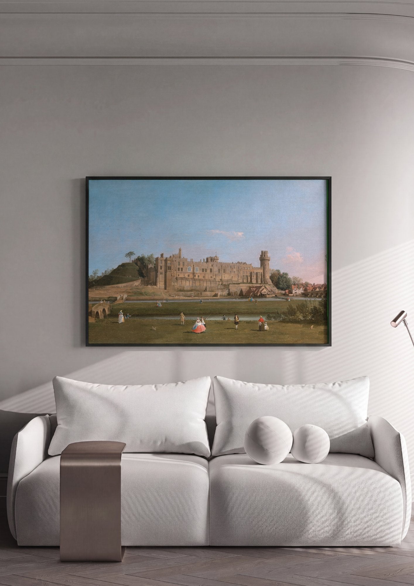 Quadro Decorativo 'Warwick Castle' - Canaletto em ambiente decorado