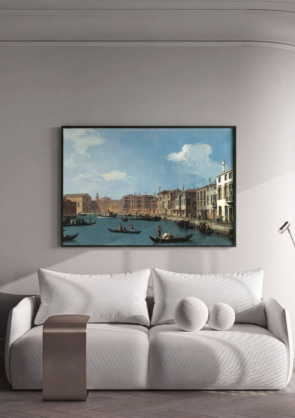 Quadro Decorativo 'O Grande Canal' - Canaletto em ambiente decorado