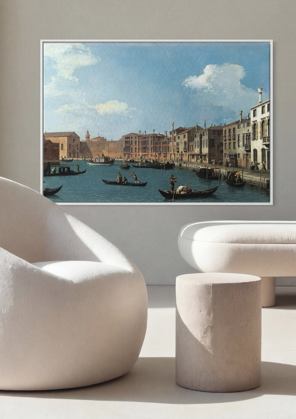 Quadro Decorativo 'O Grande Canal' - Canaletto em ambiente decorado