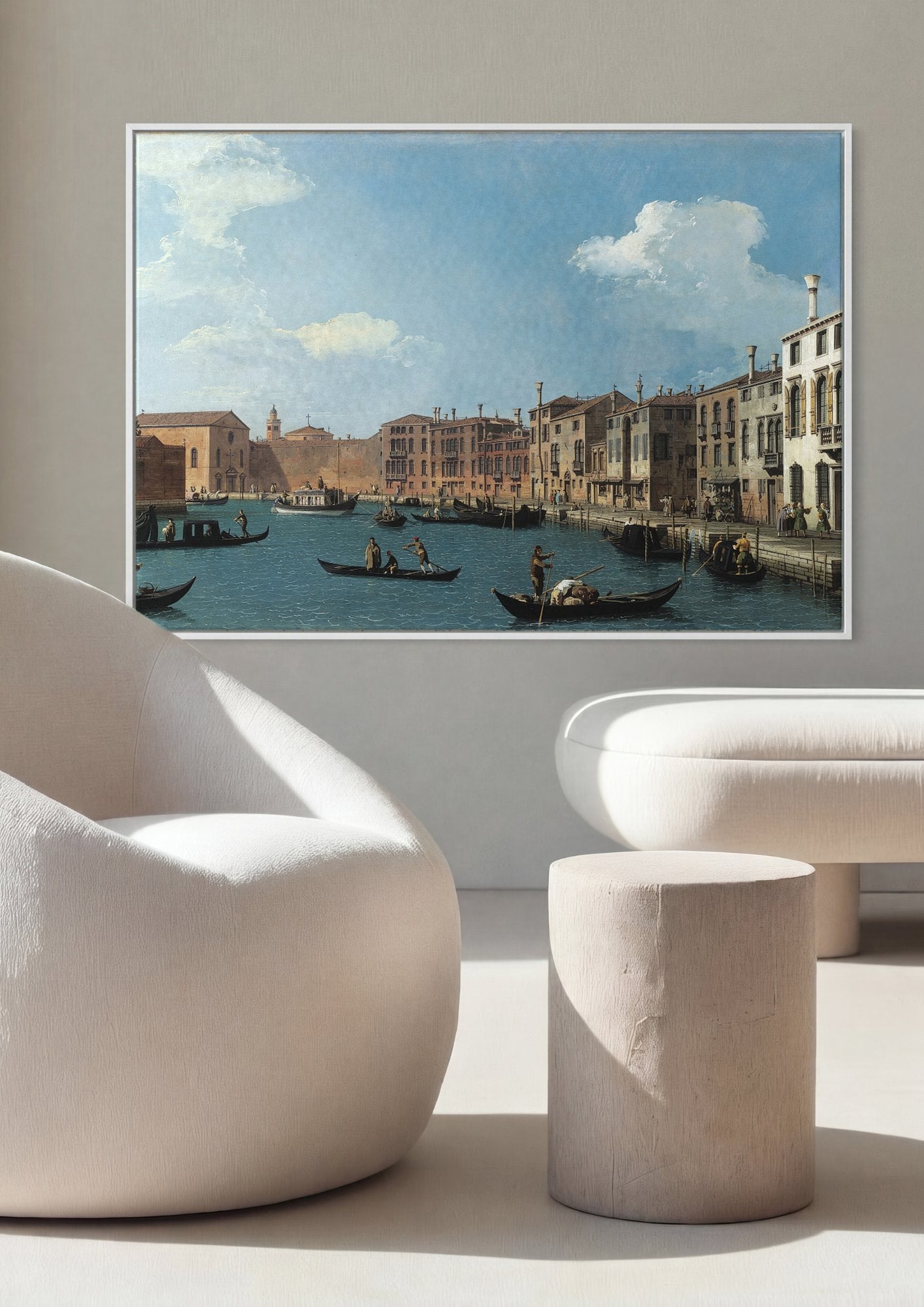 Quadro Decorativo 'O Grande Canal' - Canaletto em ambiente decorado