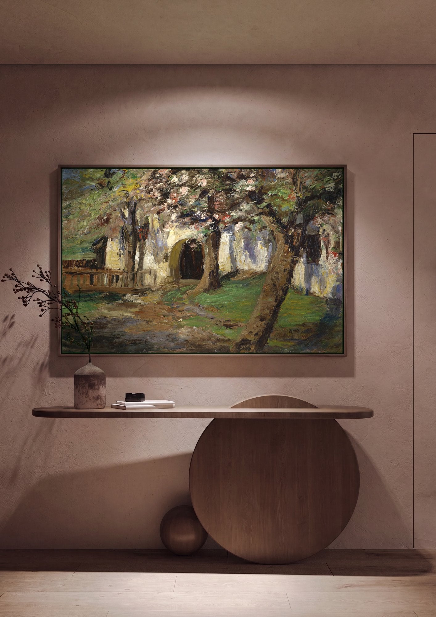 Quadro Decorativo 'A Entrada da Casa' - Olga Wisinger-Florian em ambiente decorado