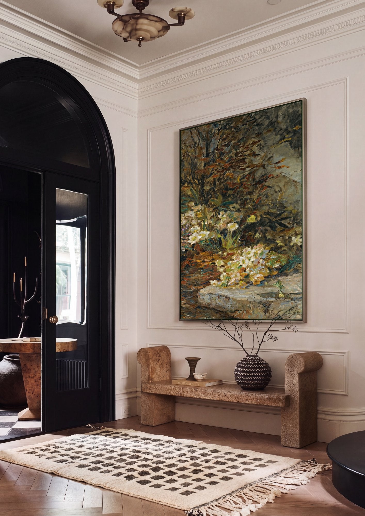 Quadro Decorativo Flores de Inverno - Olga Wisinger-Florian em ambiente decorado