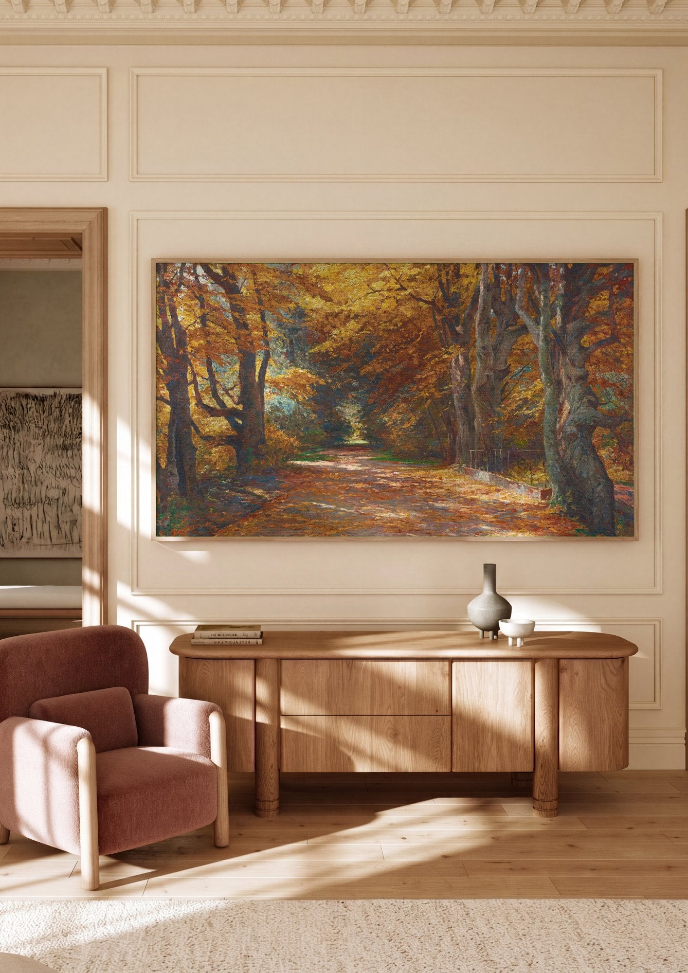 Quadro Decorativo Caminho de Outono - Olga Wisinger-Florian em ambiente decorado