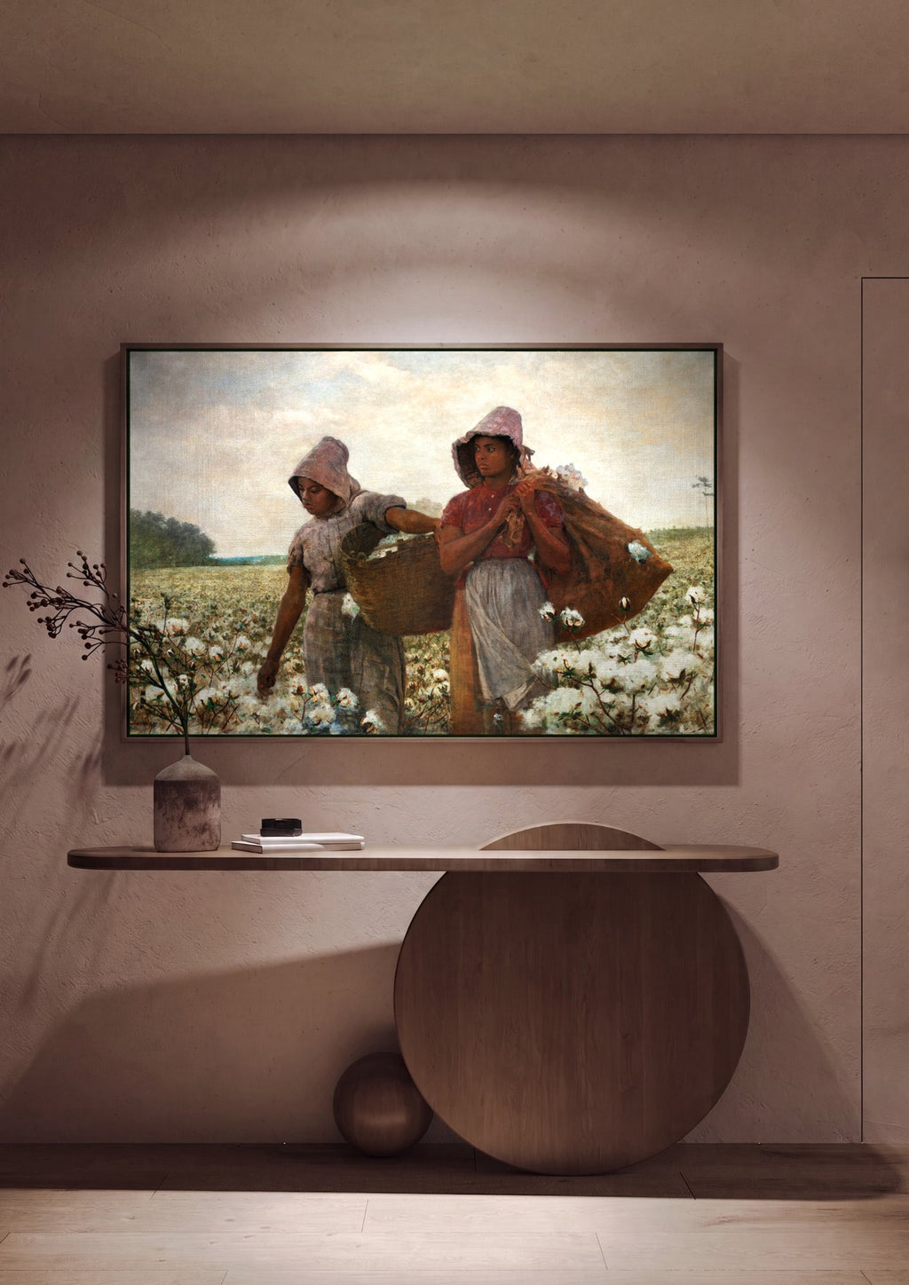 Quadro Decorativo Colheitadeiras de Algodão - Winslow Homer em ambiente decorado
