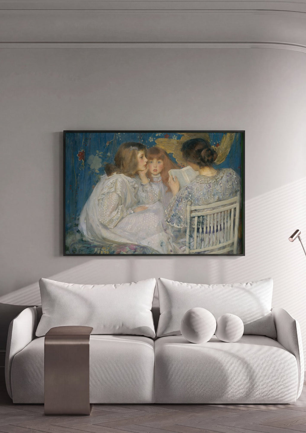Quadro Decorativo A História Compartilhada - James Jebusa Shannon em ambiente decorado