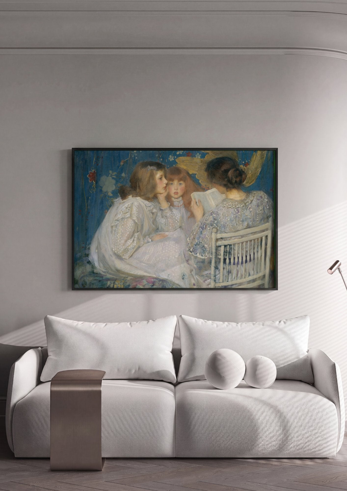 Quadro Decorativo A História Compartilhada - James Jebusa Shannon em ambiente decorado