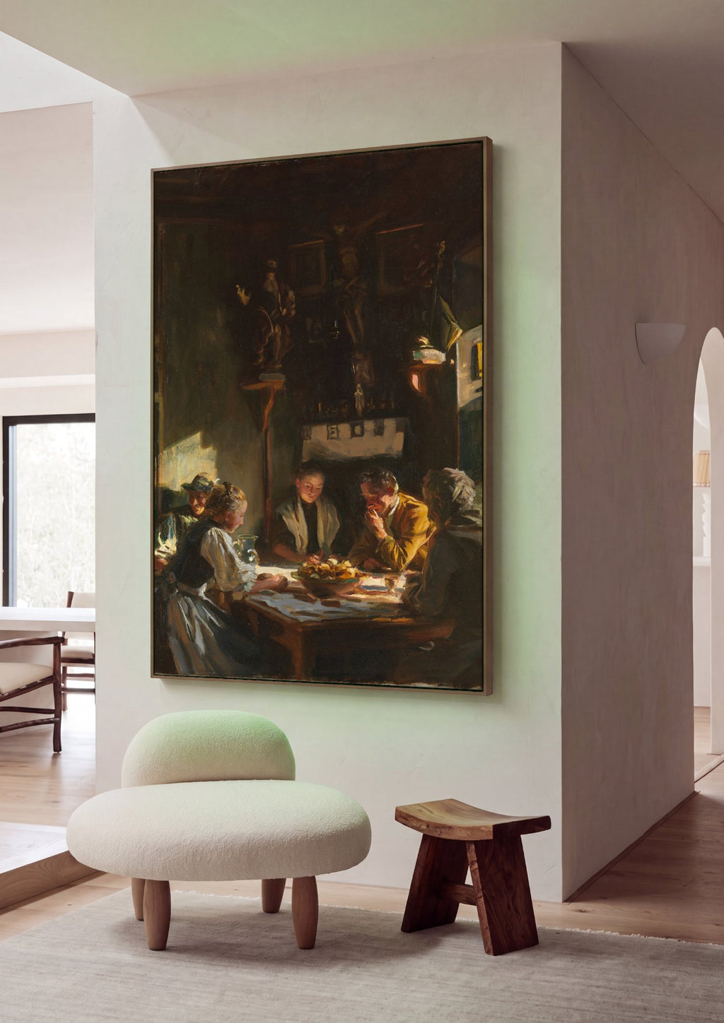 Quadro Decorativo A Refeição da Família - John Singer Sargent em ambiente decorado