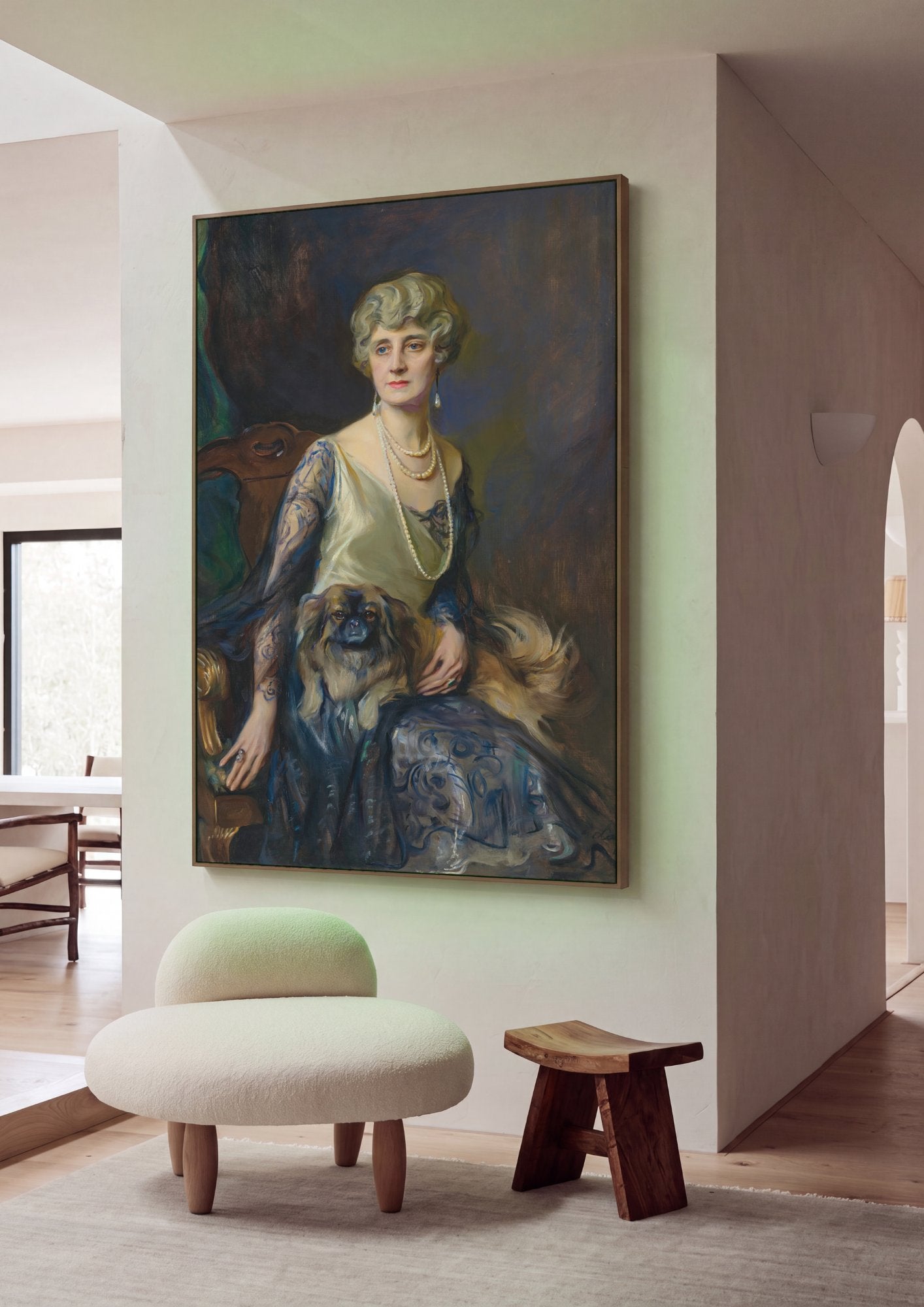 Quadro Decorativo Retrato com Cão - Philip de László em ambiente decorado