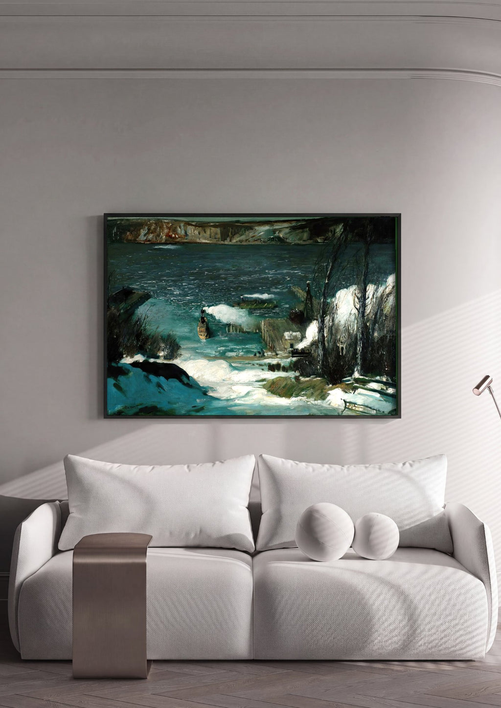 Quadro Decorativo Ice Floes - George Bellows em ambiente decorado