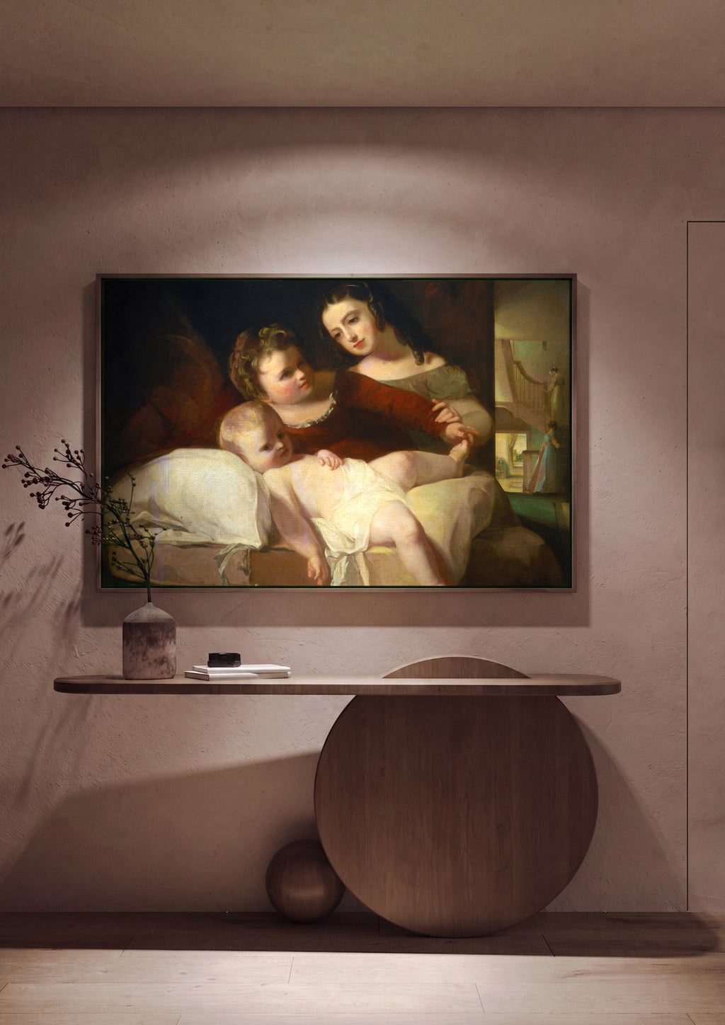 Quadro Decorativo: A Família - Thomas Sully em ambiente decorado